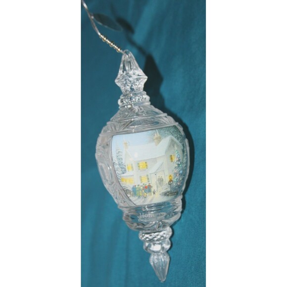 2015 Thomas Kinkade Crystal Christmas Ornament Holiday Joy Decor Limited Edition - Picture 1 of 4